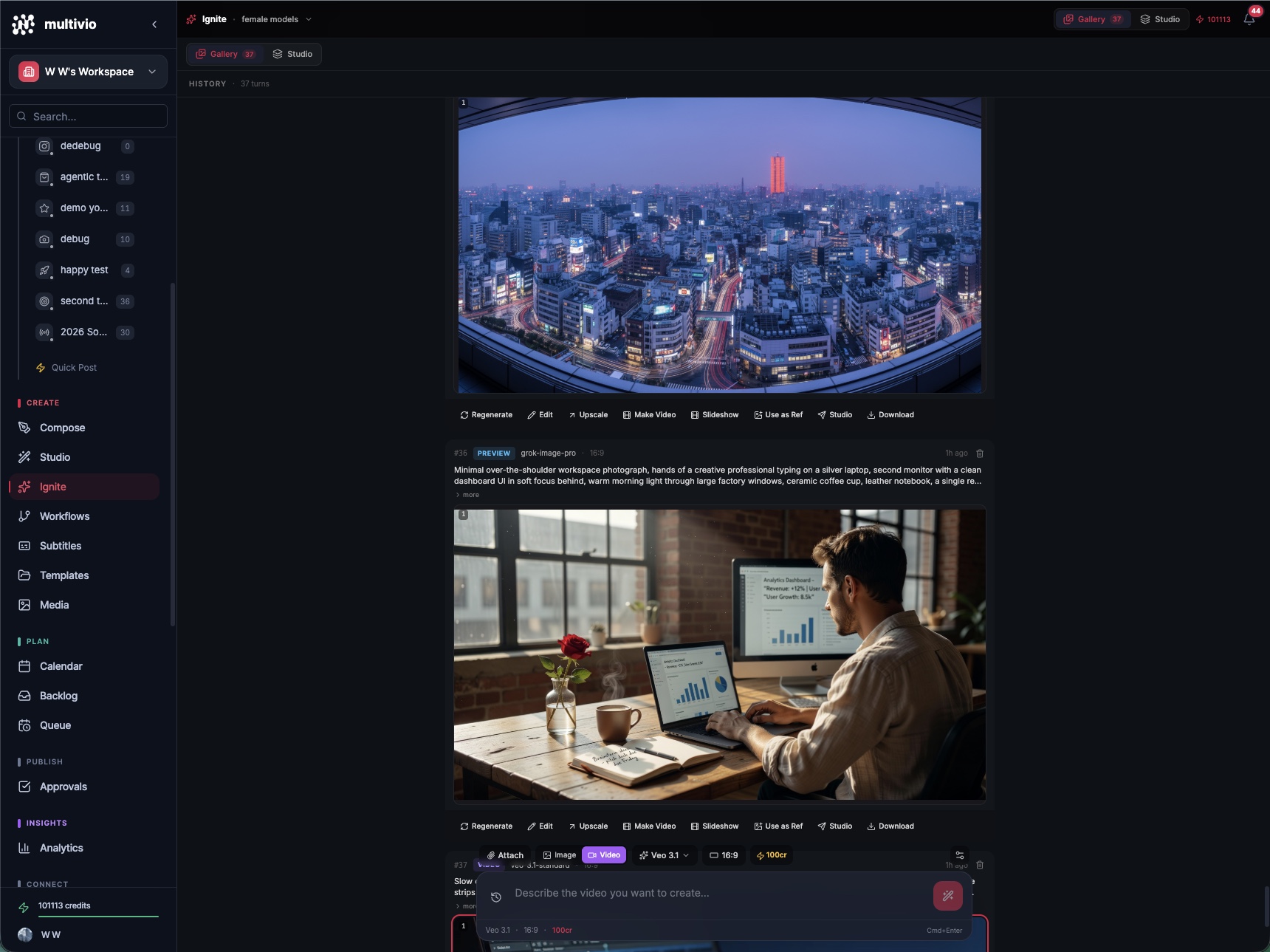 Ignite generation surface